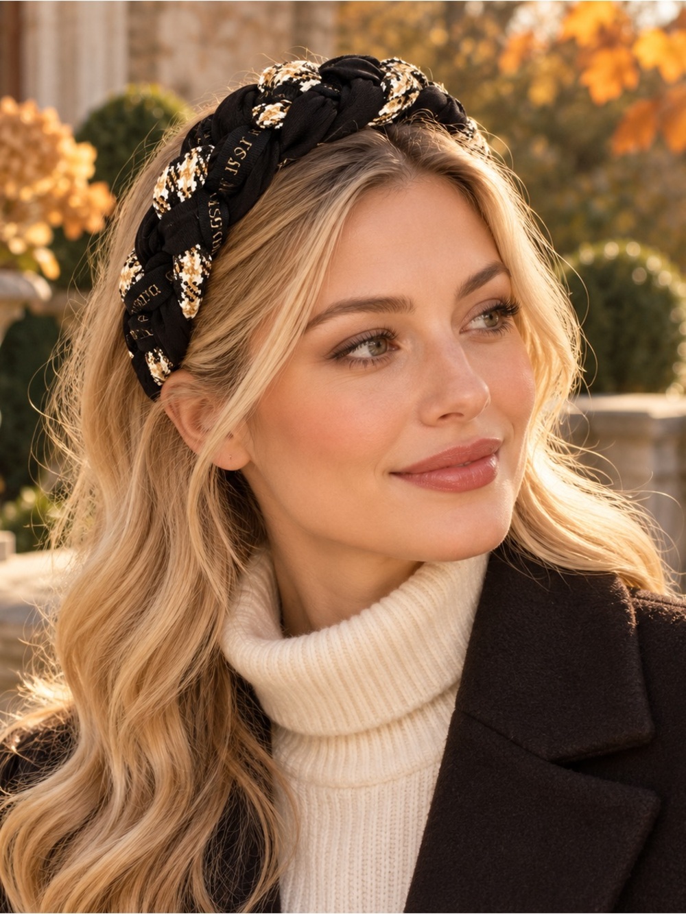 Black Braided Statement Headband | Patterned Just For You Hair Accessory